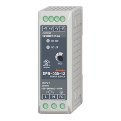 SPB-030-12  12VDC Çıkış 2,5A 30W Giriş 100-240VAC Giriş Raya Montaj Anahtarlamalı Güç Kaynağı